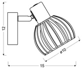 Lampa ścienna kinkiet 1X25W E14 Biały + Drewno ATARRI 91-68019