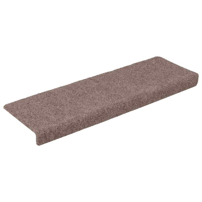 Maty na schody samoprzylepne 10 szt. 65x21x4 cm jasnobrązowe, prostokątne krawędzie