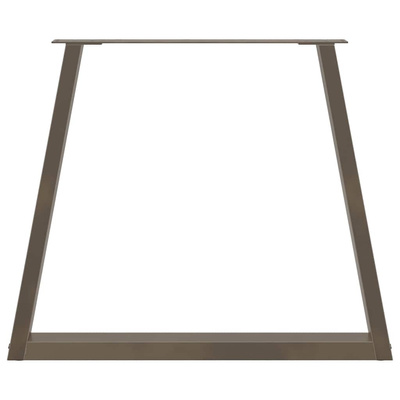Nogi do stołu jadalnego w kształcie litery V 3 szt. Naturalna stal 70x(72-73,3) cm Stal