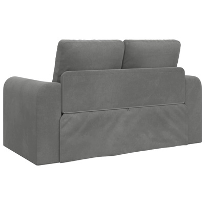 Sofa Bed Ciemnoszary 148 x 71 x 83 cm Aksamit
