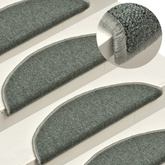 Maty na schody 15 szt. 56x17x3 cm Ciemnozielone półokrągłe