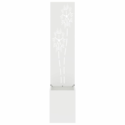 Ekran zapewniający prywatność w ogrodzie Biały 32 x 150 cm