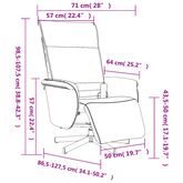 vidaXL Rozkładany fotel masujący z podnóżkiem, szary, sztuczna skóra