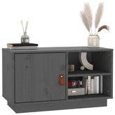 vidaXL Szafka pod TV, szara, 70x34x40 cm, lite drewno sosnowe