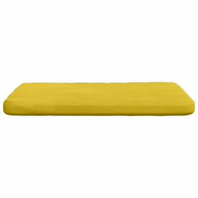 Poduszki na siedziska 4 pcs Żółty 40 x 40 x 3 cm Aksamit