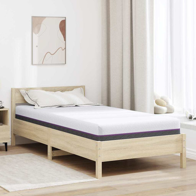 Materac z pianki memory Średni 100 x 200 cm Biały i szary