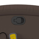 vidaXL Rozkładany fotel masujący, brązowy, obity sztuczną skórą