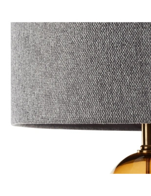 Lampa podłogowa LEONA szara E27 100W złota