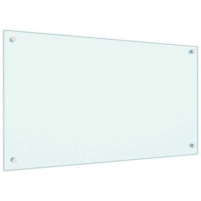 Panel ochronny do kuchni, mleczny, 90x50 cm, szkło hartowane
