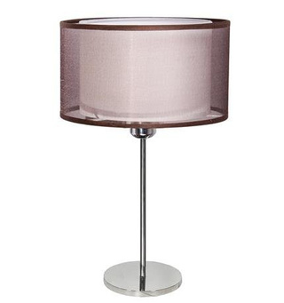Lampka nocna Piano srebrna z abażurem 3-punktowa E14