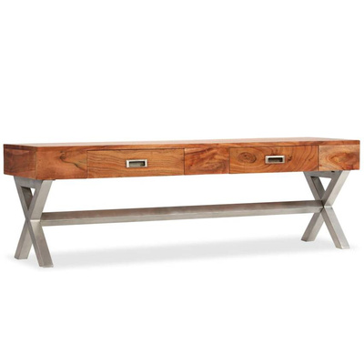 vidaXL Szafka pod TV, drewno akacjowe stylizowane na sheesham, 140 cm
