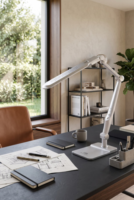 Lampka biurkowa K-BL1207 SREBRNY z serii MICA