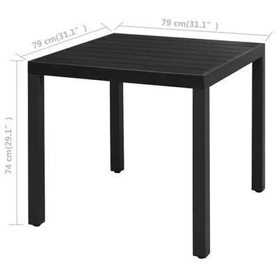 3-częściowy zestaw mebli ogrodowych, rattan PVC, czarny