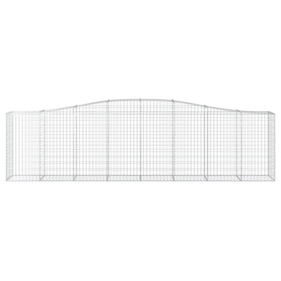 Kosze gabionowe, 2 szt, 400x50x100/120 cm, galwanizowane żelazo