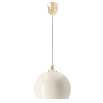 Lampa wisząca PONTE złota 1x40W E27 elegancki szklany klosz maślany nowoczesna oprawa do salonu sypialni kuchni jadalni