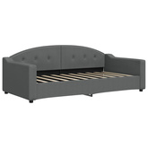 Sofa z funkcją spania, ciemnoszara, 90x190 cm, obita tkaniną