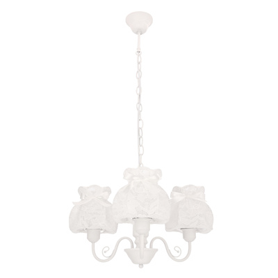 Lampa wisząca z abażurami Rossini biała potrójna do salonu E27
