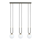 Lampa wisząca GLAM 3 BLACK/OPAL