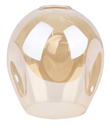 Lampa wisząca szklana czarno/brązowa 6xE27 Aspa 36-00620