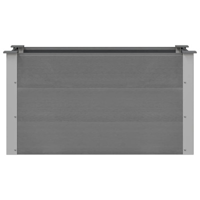 Podwyższona donica ogrodowa, WPC, 100x50x54 cm, szara