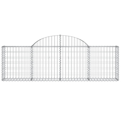 Kosze gabionowe, 25 szt, 200x30x60/80 cm, galwanizowane żelazo