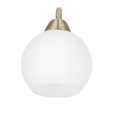 NESTOR Lampa kinkiet patynowy 1x40W E27 klosz biały