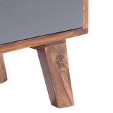 vidaXL Szafka pod TV, szara, 140x30x45 cm, lite drewno sheesham