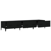 vidaXL Szafka pod TV, czarna, 150x34,5x30 cm, materiał drewnopochodny