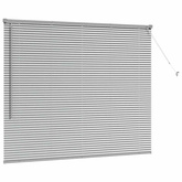 Żaluzje weneckie Srebrny 130 x 160 cm Aluminium