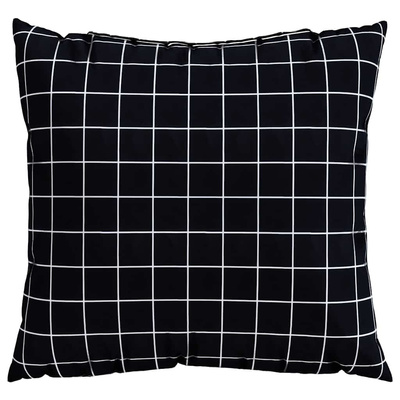 Poduszki rozrzucone Kratka 4 pcs Czarna kratka 40 x 40 cm