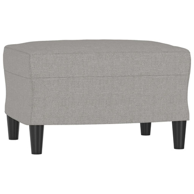 vidaXL Fotel z podnóżkiem, jasnoszary, 60 cm, obity tkaniną