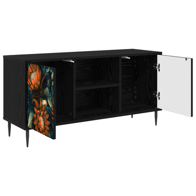Szafka pod telewizor LOCHEM 102 x 33 x 51 cm Czarny dąb