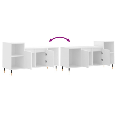 Szafka pod TV, biała, 100x35x55 cm, materiał drewnopochodny vidaXL