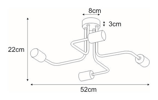 Lampa sufitowa K-3892 z serii SKADI KAJA