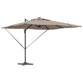 Parasol plażowy Ze LED Lights Ciemnoszary 286 x 284 x 270 cm