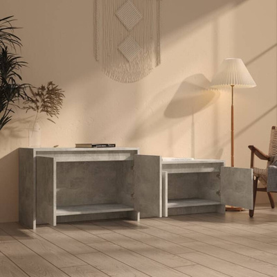 vidaXL Szafka pod TV, szarość betonu, 146,5x35x50 cm