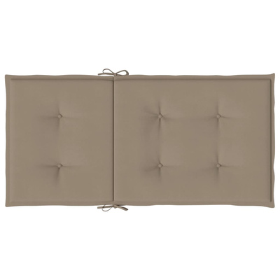 Poduszki na krzesła ogrodowe, 2 szt., taupe, 100x50x3 cm