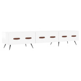 vidaXL Szafka pod TV, wysoki połysk, biała, 150x36x30 cm