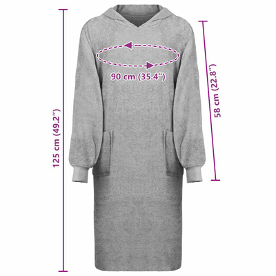 Bluza-koc KINN Szary XL bawełna