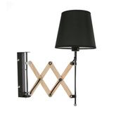 Kinkiet czarny chrom/drewno regulowany 40W E27 Mito Candellux 21-75420