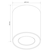 Oprawa hermetyczna, sufitowa, natynkowa, do łazienki KLARS Black IP44 GU10 czarna EDO777339 EDO Solutions