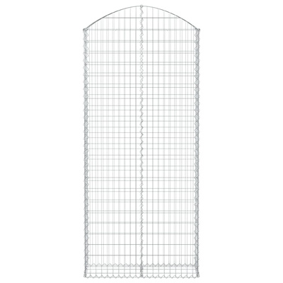 Łukowaty kosz gabionowy 100x30x220/240 cm, galwanizowane żelazo