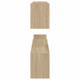 Półki ścienne, 2 szt., dąb sonoma, 100x15x20 cm