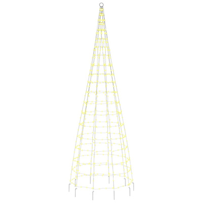 Choinka LED na maszcie flagowym 550 LED Ciepła biel 300 cm