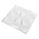 Panele ścienne 12 szt. 50 x 50 cm Białe origami Pianka XPS