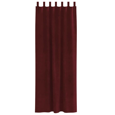 Zasłony zaciemniające 2 pcs Czerwone wino 140 x 260 cm Aksamit