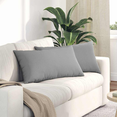 Poduszki na sofę 2 pcs Szary chmur 80 x 40 cm tkanina