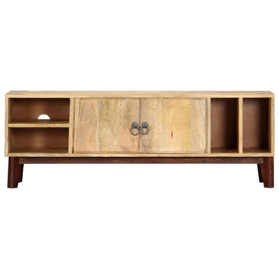 vidaXL Szafka pod TV, 130x30x46 cm, lite surowe drewno mango