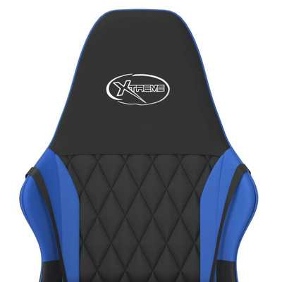 vidaXL Fotel gamingowy, czarno-niebieski, sztuczna skóra model standard
