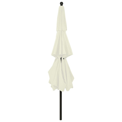 3-poziomowy parasol na aluminiowym słupku, piaskowy, 3,5 m